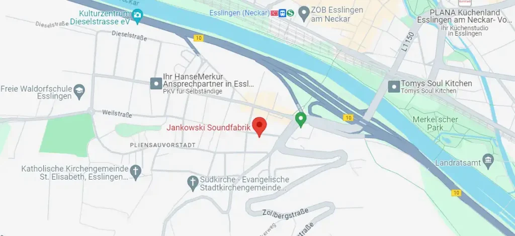 Tonstudio Jankowski Esslingen Stuttgart Anfahrt